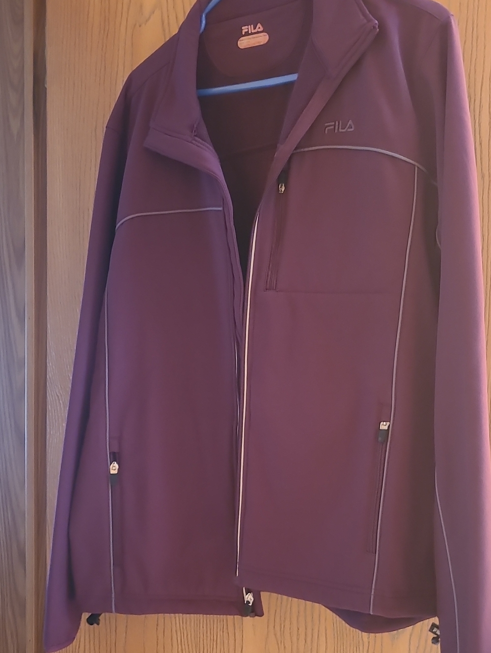 FILA Men's Burgundy Full-Zip Performance Jacket